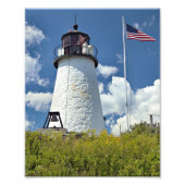 Burnt Island Lighthouse, Maine Foto Print (Vorne)