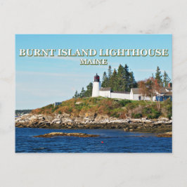 Burnt Island Lighthouse, Maine Postcard Postkarte
