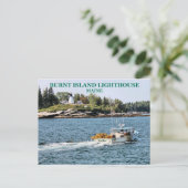 Burnt Island Lighthouse, Maine Postcard Postkarte (Stehend Vorderseite)