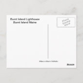 Burnt Island Lighthouse Maine-Postcard Postkarte (Rückseite)