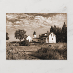 Burnt Island Lighthouse Maine-Postcard Postkarte
