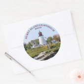 Burnt Island Lighthouse, Maine Round Stickers (Umschlag)