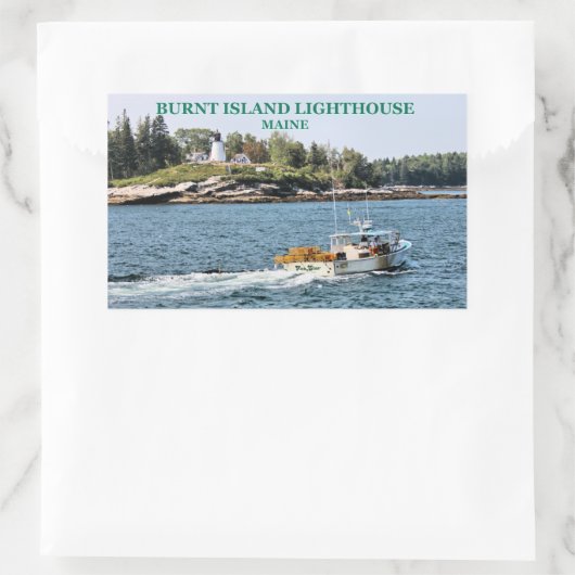 Burnt Island Lighthouse, Maine Stickers (Tasche)