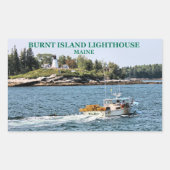 Burnt Island Lighthouse, Maine Stickers (Vorderseite)