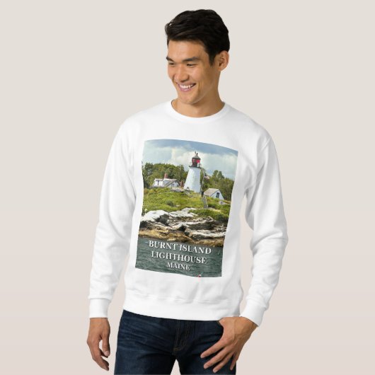 Burnt Island Lighthouse, Maine Sweatshirt (Vorne ganz)