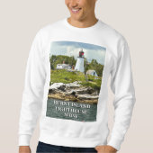Burnt Island Lighthouse, Maine Sweatshirt (Vorderseite)
