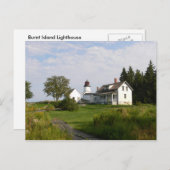 Burnt Island Lighthouse-Postcard Postkarte (Vorne/Hinten)