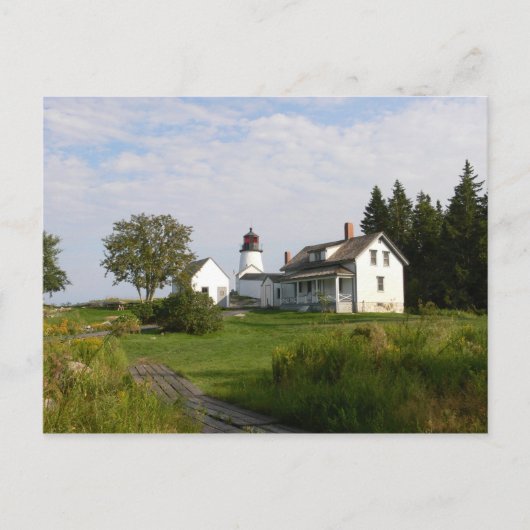 Burnt Island Lighthouse-Postcard Postkarte (Vorderseite)