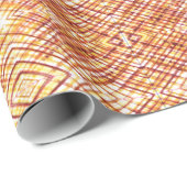 Burnt Kariert Geschenkpapier (Rolleneckpunkt)