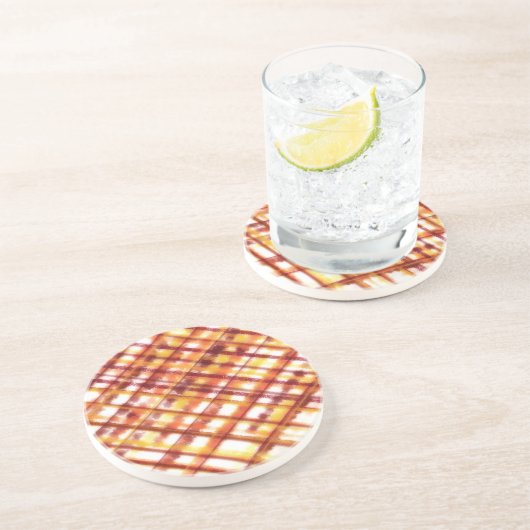 Burnt Kariert Getränkeuntersetzer (Seite)