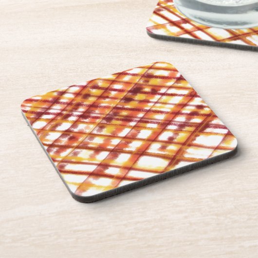 Burnt Kariert Getränkeuntersetzer (Linke Seite)