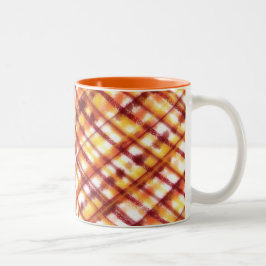 Burnt Kariert Zweifarbige Tasse