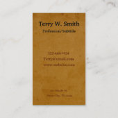 Burnt Ladder Business Cards Visitenkarte (Rückseite)