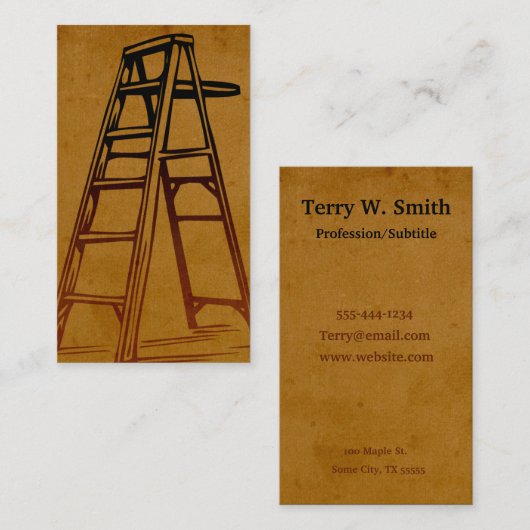 Burnt Ladder Business Cards Visitenkarte (Vorne/Hinten)