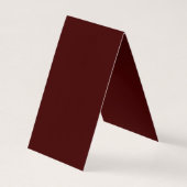 Burnt Maroon Folded Business Card 2x7 Custom Visitenkarten (Rückseite)