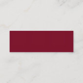 Burnt Maroon Mini 3.0"x1.0" Kartenformat Mini Visitenkarte (Rückseite)