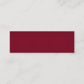 Burnt Maroon Mini 3.0"x1.0" Kartenformat Visitenkarte (Vorderseite)