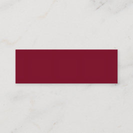 Burnt Maroon Mini 3.0"x1.0" Kartenformat Visitenkarte
