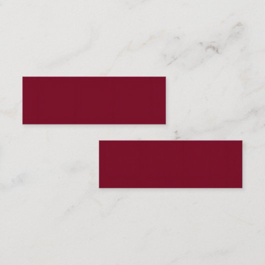 Burnt Maroon Mini 3.0"x1.0" Kartenformat Visitenkarte (Vorne/Hinten)
