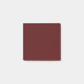 Burnt Maroon (Vollfarbe) Post-it Klebezettel (Vorderseite)