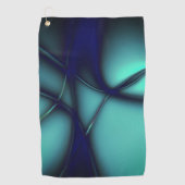 Burnt-Minze-Cyan unter hellen Linien sieht wie Kab Golfhandtuch (Vorderseite)