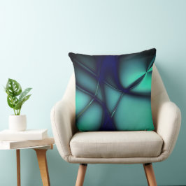 Burnt-Minze-Cyan unter hellen Linien sieht wie Kab Kissen