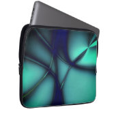 Burnt-Minze-Cyan unter hellen Linien sieht wie Kab Laptopschutzhülle (Vorne Rechts)