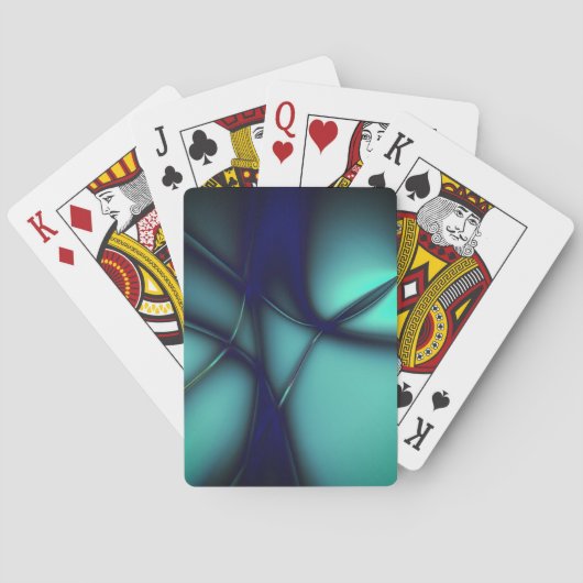 Burnt-Minze-Cyan unter hellen Linien sieht wie Kab Spielkarten (Rückseite)