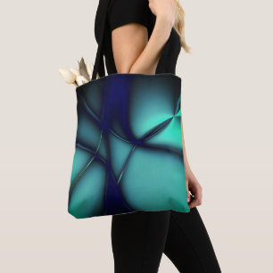 Burnt-Minze-Cyan unter hellen Linien sieht wie Kab Tasche