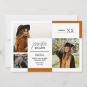 Burnt Orange 3 Foto Abschluss Ankündigung (Vorderseite)