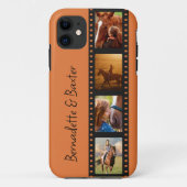 Burnt Orange 4 Foto Pet Name Case-Mate iPhone Hülle (Rückseite)