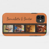 Burnt Orange 4 Foto Pet Name Case-Mate iPhone Hülle (Rückseite (Horizontal))