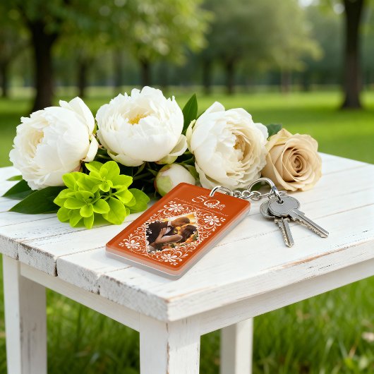 Burnt Orange 50 Jahre Foto Schlüsselanhänger