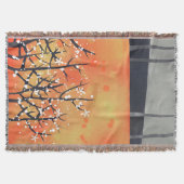 Burnt Orange Abstrakt Landschaft Decke (Vorderseite)