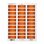 Burnt Orange Address Labels (Vorne)