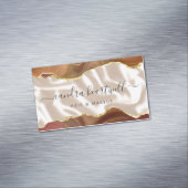 Burnt Orange Agate Gold Foil Luxus Magnetische Visitenkarte (Beispiel)
