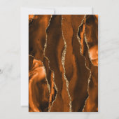 Burnt Orange Agate Gold Ivory Wedding Einladung (Rückseite)