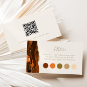 Burnt Orange Agate Ivory Wedding Kleid Code Begleitkarte
