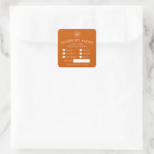 Burnt Orange Allergy Alert Bakery Food Sticker (Tasche)