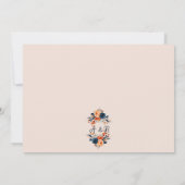 Burnt Orange and Navy Wedding Rehearsal Dinner  Einladung (Rückseite)