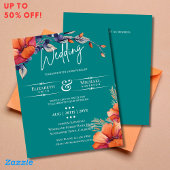 Burnt Orange Aquamarin Floral Wedding Rustic