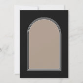 Burnt Orange Arch Black Beige Hochzeit Einladung (Rückseite)