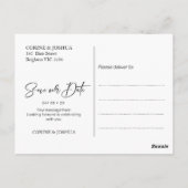 Burnt Orange Arch Dry Floral Save the Date Postkarte (Rückseite)