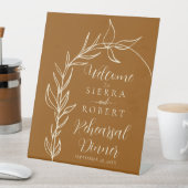 Burnt Orange Arch Probe Dinner Willkommen Sockelschild (In Situ)