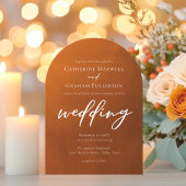 Burnt Orange Arch Rustikale Bohemische Hochzeit Einladung