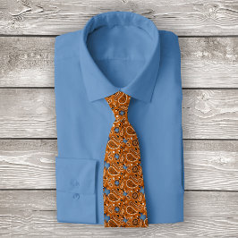 Burnt Orange Bandana und Denim Texas Neck Tie Krawatte
