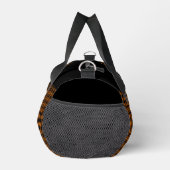 Burnt Orange Black Buffalo Karo Bold Monogram Duffle Bag (Rechts)