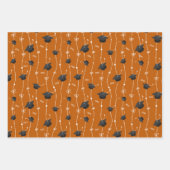 Burnt Orange & Black Graduation Cap Toss Geschenkpapier Set (Vorderseite 3)
