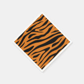 Burnt Orange& Black Tiger Stripes Animal Print Serviette (Ecke)