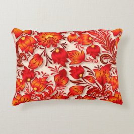 Burnt orange Blumen elegantes Akzent Kissen